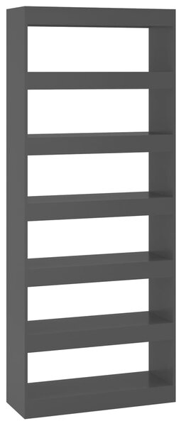 Book Cabinet/Room Divider Black 80x30x198 cm Engineered Wood