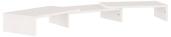 Monitor Stand White 80x24x10.5 cm Solid Wood Pine