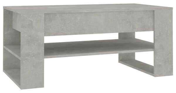 Coffee Table Concrete Grey 102x55x45 cm Engineered Wood