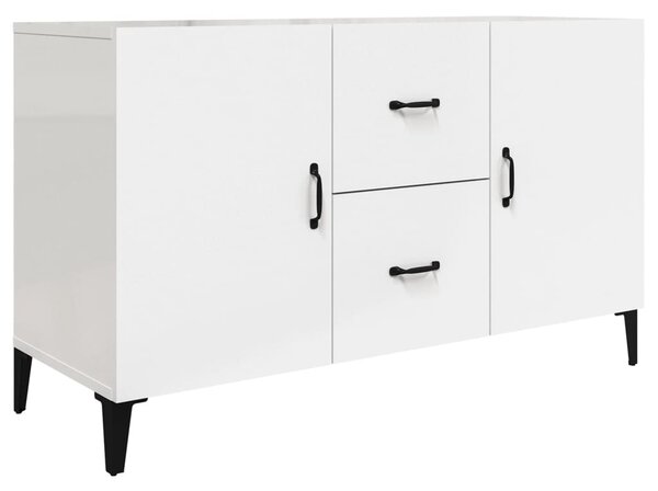 Sideboard High Gloss White 100x36x60 cm Engineered Wood