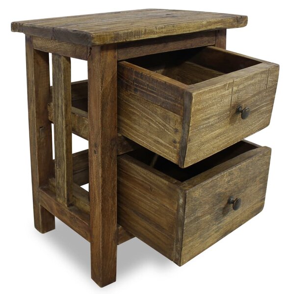 Nightstand Solid Mahogany Wood 40x30x51 cm