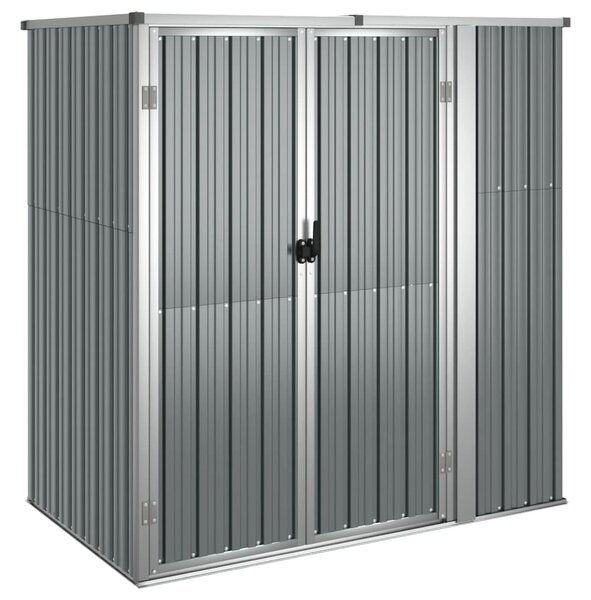 Garden Tool Shed Grey 161x89x161 cm Galvanised Steel