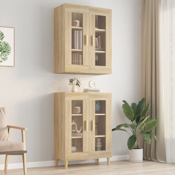 Hanging Wall Cabinet Sonoma Oak 69.5x34x90 cm