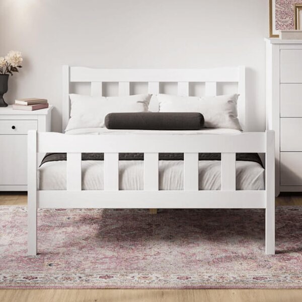Hepworth Wooden King Size Bed In White