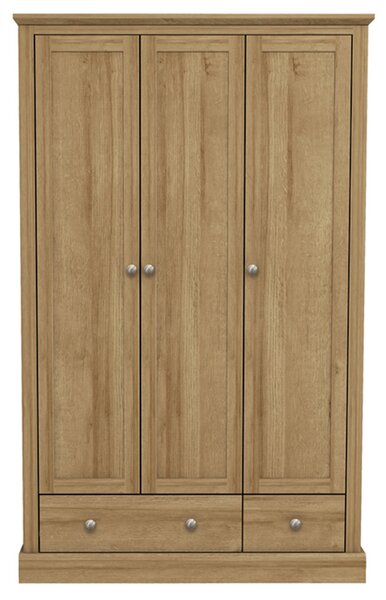 Devan Wooden Wardrobe With 3 Doors In Oak