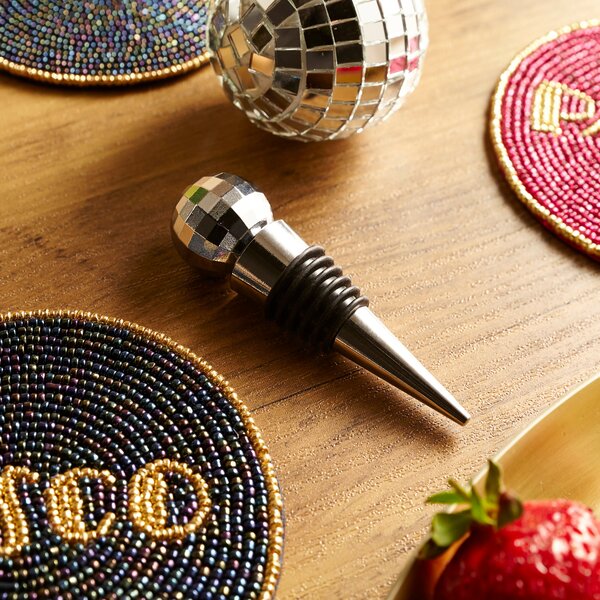 Disco Ball Bottle Stopper Silver