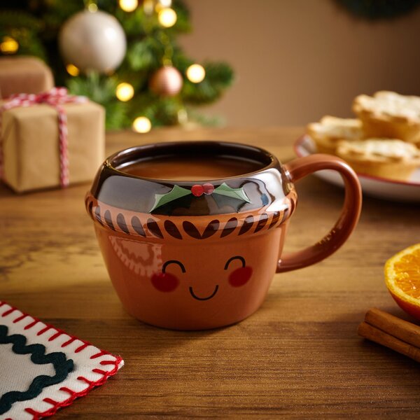 Merry the Mince Pie Ceramic Mug MultiColoured