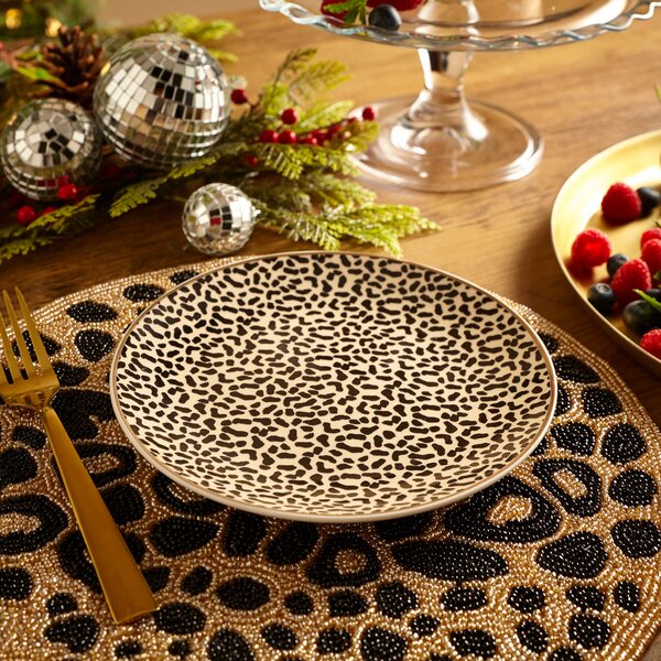 Leopard Print Ceramic Side Plate MultiColoured