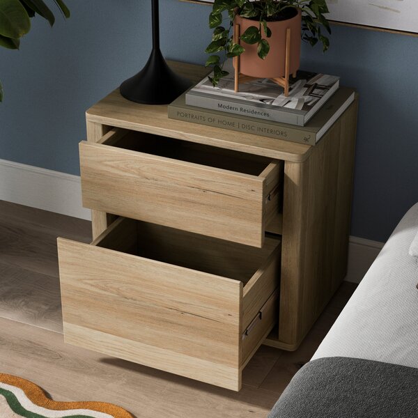 Malik 2 Drawer Bedside Table