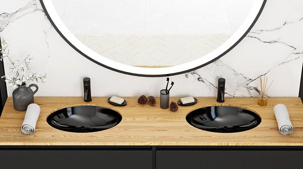 Inset washbasin Rea Nel Black