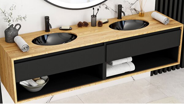 Inset washbasin Rea Nel Black