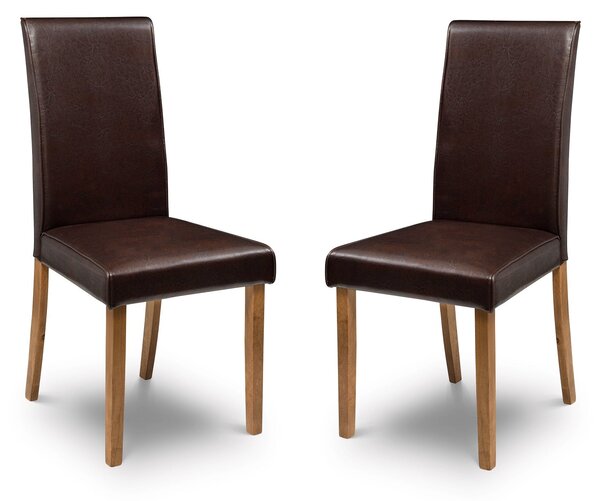 Hudson Set Of 2 Dining Chairs Brown
