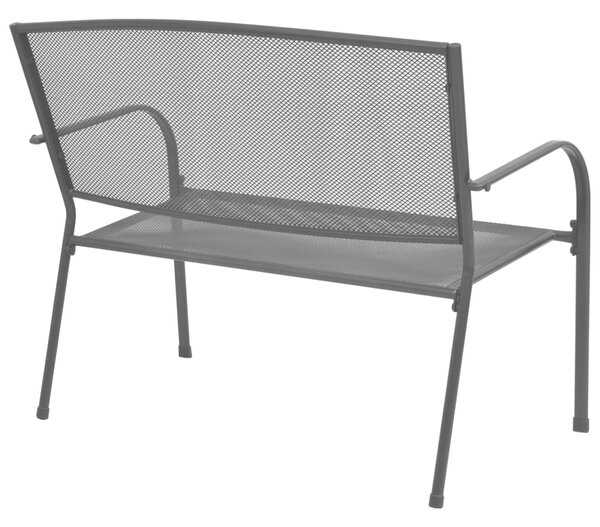 Garden Bench 108 cm Steel and Mesh Anthracite