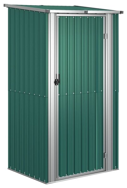 Garden Shed Green 118.5x97x209.5 cm Galvanised Steel