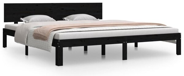 Bed Frame without Mattress Black 180x200cm Super King Size