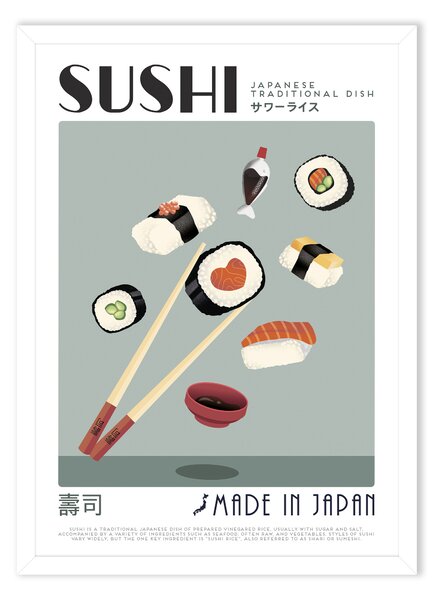 Sushi Framed Print Green