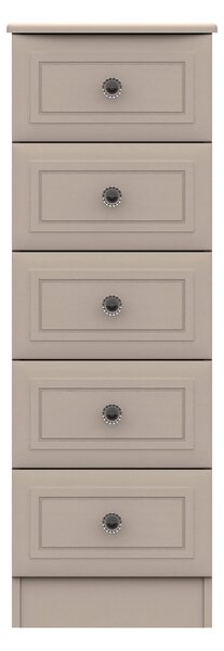 Portia Tall 5 Drawer Chest Beige