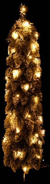 Artificial Pre-lit Christmas Tree with 30 LEDs and Flocked Snow 60 cm