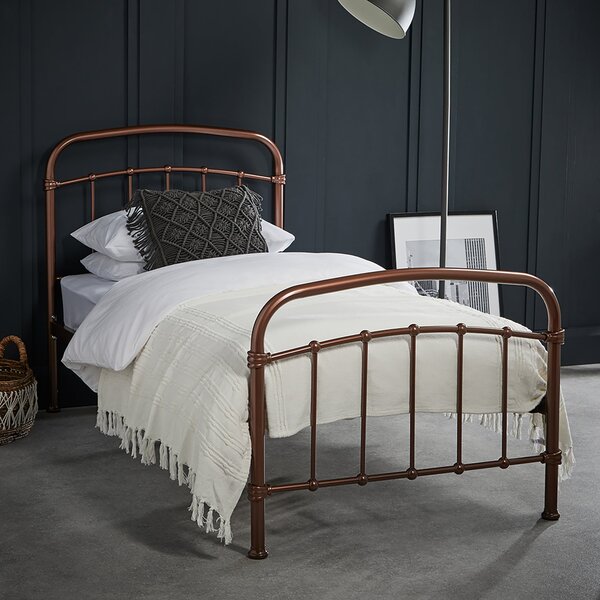 Halston Bed Frame, Metal Copper