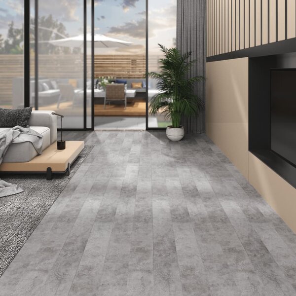 PVC Flooring Planks 5.26 m² 2 mm Concrete Grey