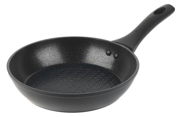 Salter Geo Hex Non-Stick Forged Aluminium Frying Pan, 20cm Black