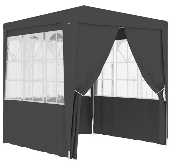 Professional Party Tent with Side Walls 2x2 m Anthracite 90 g/m?