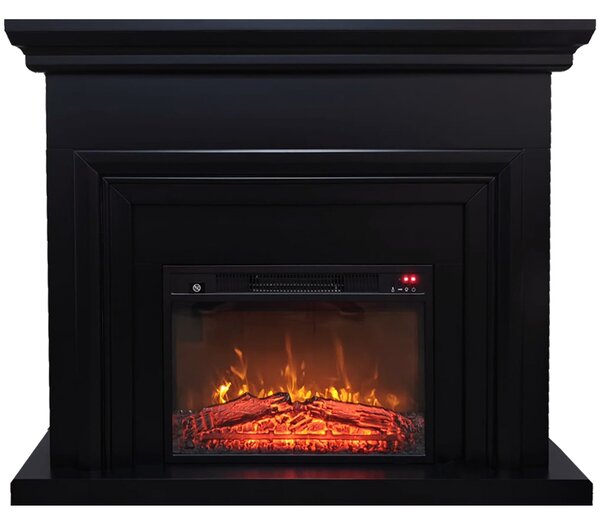 Free Standing Electric Fires ElectricSun SONIA Black Matte, with Sound Effect, 3 Colour, with APP, W120xH102cm