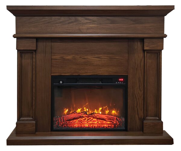 Free Standing Electric Fires ElectricSun Marisa Dark oak, with Sound Effect, 3 Colour, with APP, W120xH102cm