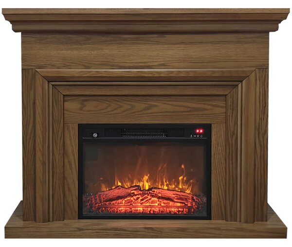 Free Standing Electric Fires ElectricSun SONIA Light oak, with Sound Effect, 3 Colour, with APP, W120xH102cm