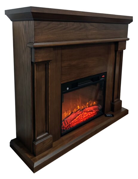 Free Standing Electric Fires ElectricSun Marisa Dark oak, with Sound Effect, 3 Colour, with APP, W120xH102cm