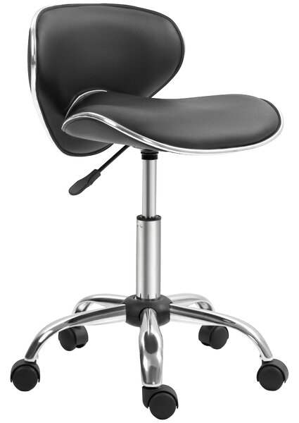 HOMCOM Adjustable Rolling Swivel Beauty Salon Chair, Stool for Spa, Black Aosom UK