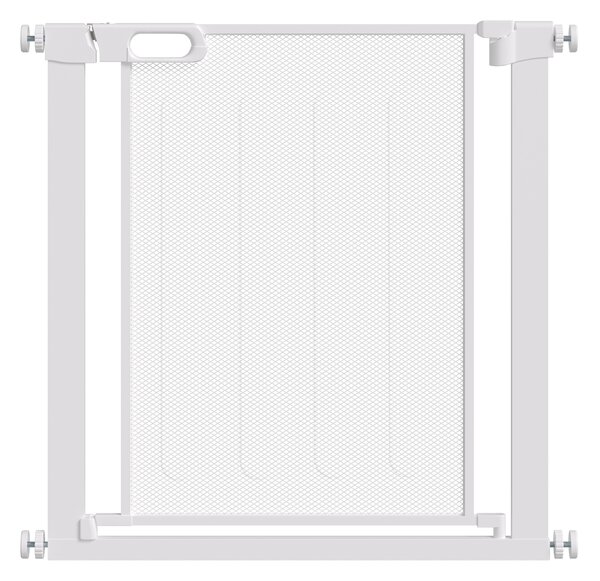 PawHut Pressure Fit Safety Gate for Doors & Stairs, Dog Gate w/ Auto Close, Pet Barrier for Hallways, w/ Double Locking Openings 75-82 cm Aosom UK