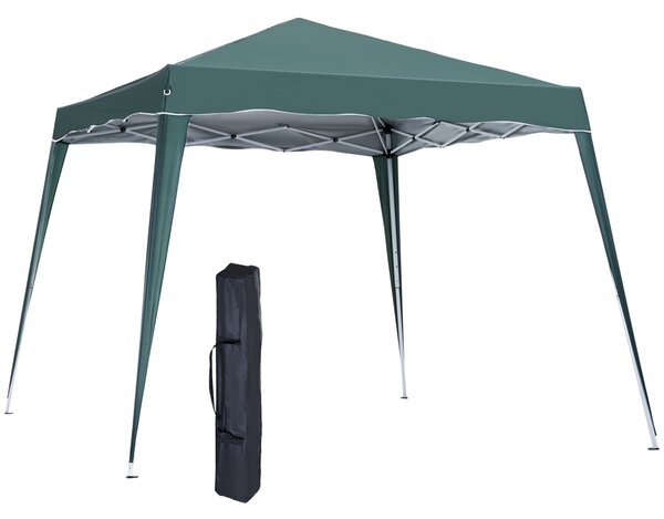 Outsunny Spacious Pop-Up Gazebo Tent, 3x3m, Quick Setup for Garden and Outdoor Use, Green