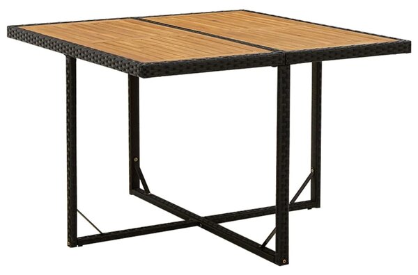 Lorento Garden Wood Grain Dining Table in Black