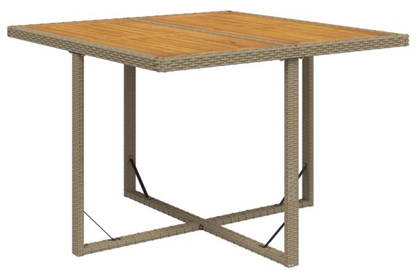 Lorento Garden Wood Grain Dining Table in Beige