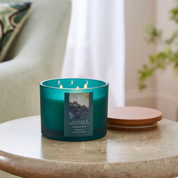 Juniper & Eucalyptus Multi Wick Candle Green