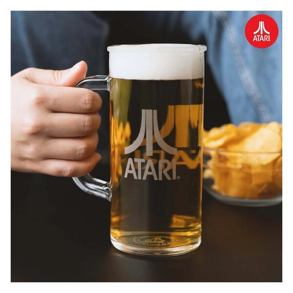 Official Atari Pint Beer Glass Clear