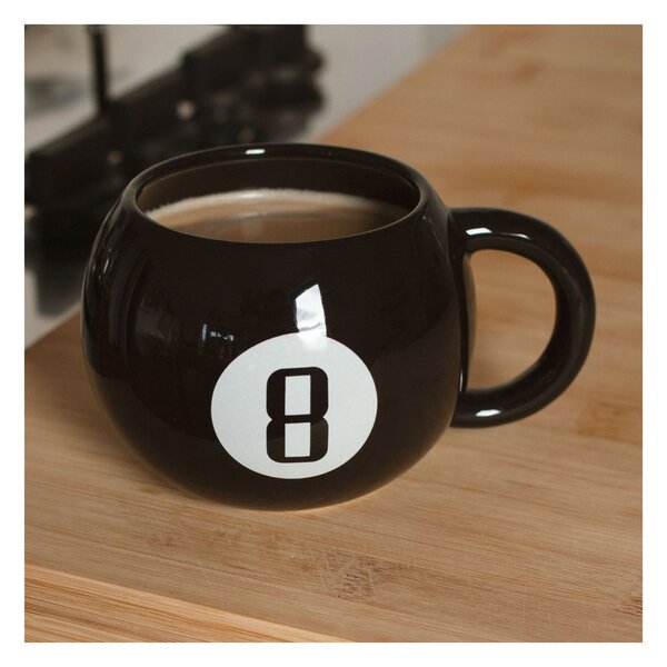 Magic 8 Ball Ceramic Mug Black