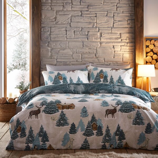 Furn Arcticus Arctic Animal Duvet Cover Bedding Set Blue