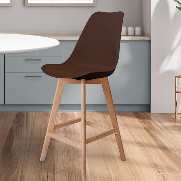 Fusion Living Soho Plastic Bar Stool Chocolate