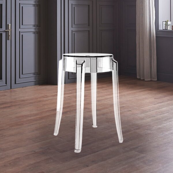 Fusion Living Ghost Style Low Stool Clear