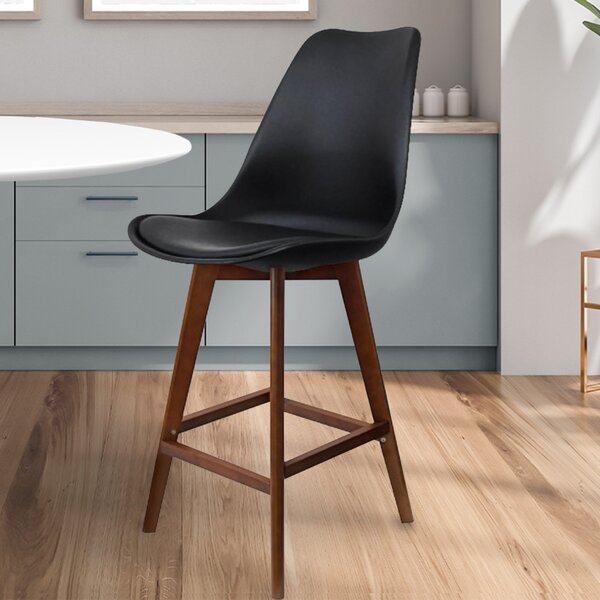 Fusion Living Soho Plastic Bar Stool Black