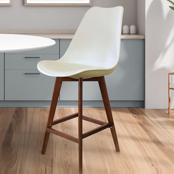 Fusion Living Soho Plastic Bar Stool Vanilla