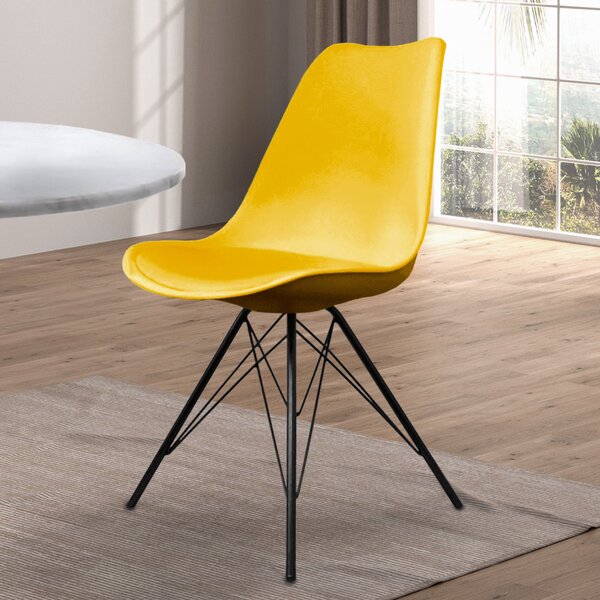 Fusion Living Soho Plastic Dining Chair Yellow