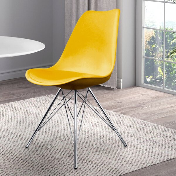 Fusion Living Soho Plastic Dining Chair Yellow