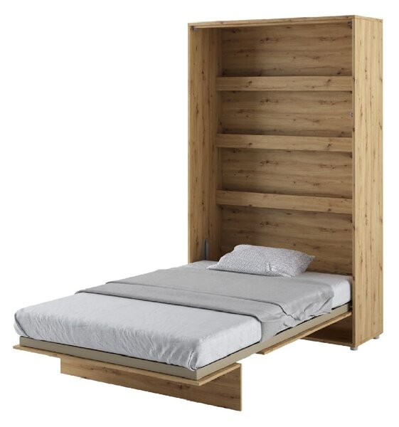 Cadillac Vertical Wall Wooden Small Double Bed In Artisan Oak