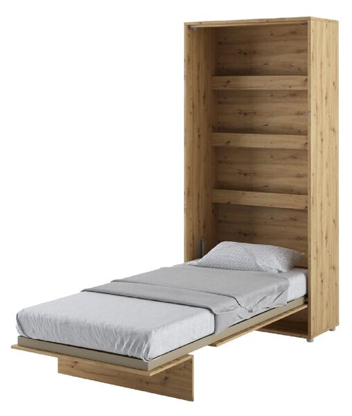Cadillac Vertical Wall Wooden Single Bed In Artisan Oak