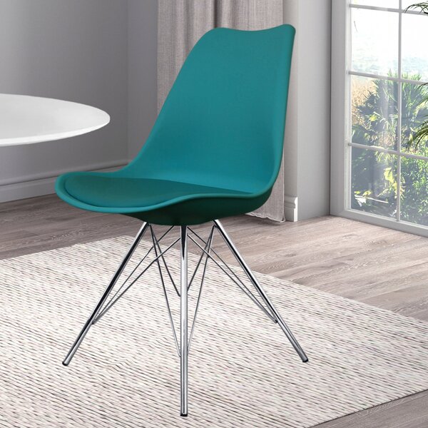 Fusion Living Soho Plastic Dining Chair Teal