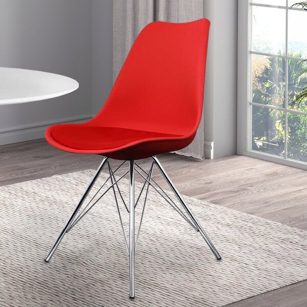 Fusion Living Soho Plastic Dining Chair Red