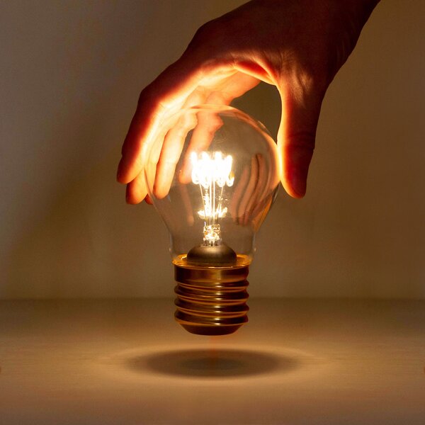 Cordless Rechargeable Lightbulb Shaped Night Light Clear